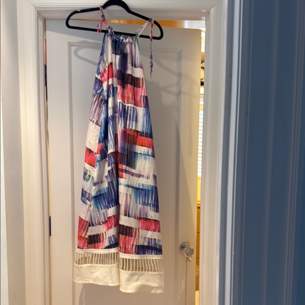 Anthropologie Multicolor Dress w beautiful finishing at the bottom